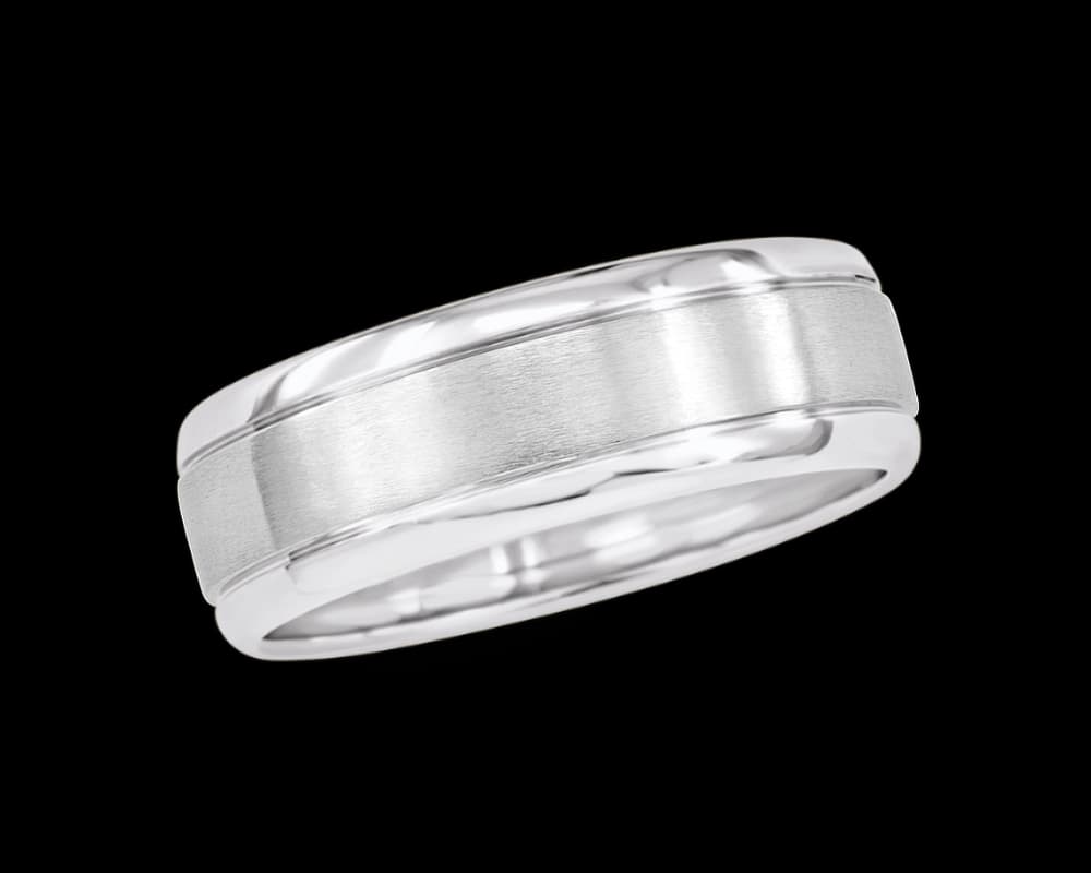 The Bryce 7mm Mens Band with Rounded Edges
