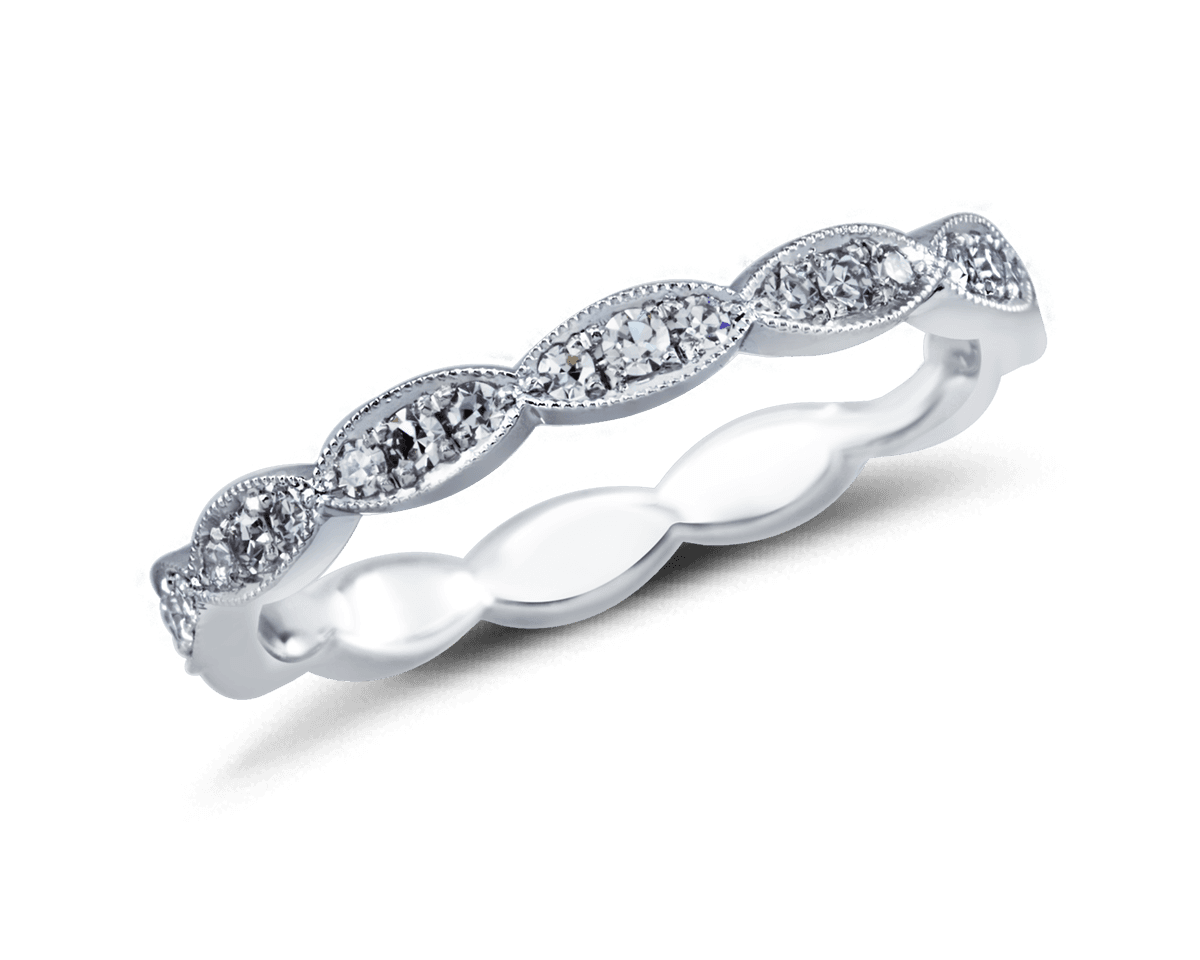 Marquise Shaped Pave Eternity Band