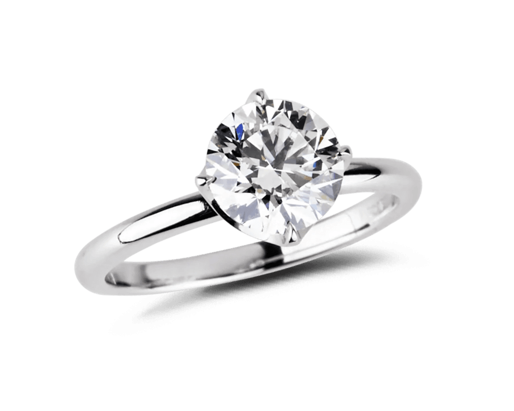 Solitaire with Pave Profile